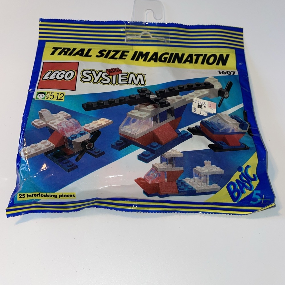 Vintage Lego System set 1607 Helicopter‎ from 1993